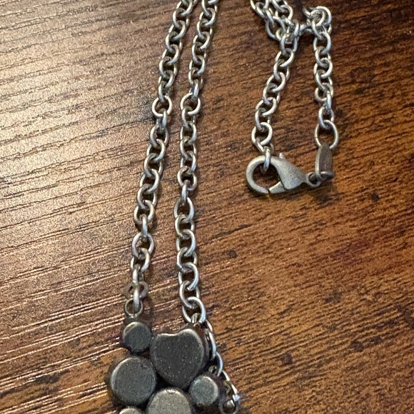 Sabika Silver and Black Necklace with Colorful Pendant - Picture 4 of 5